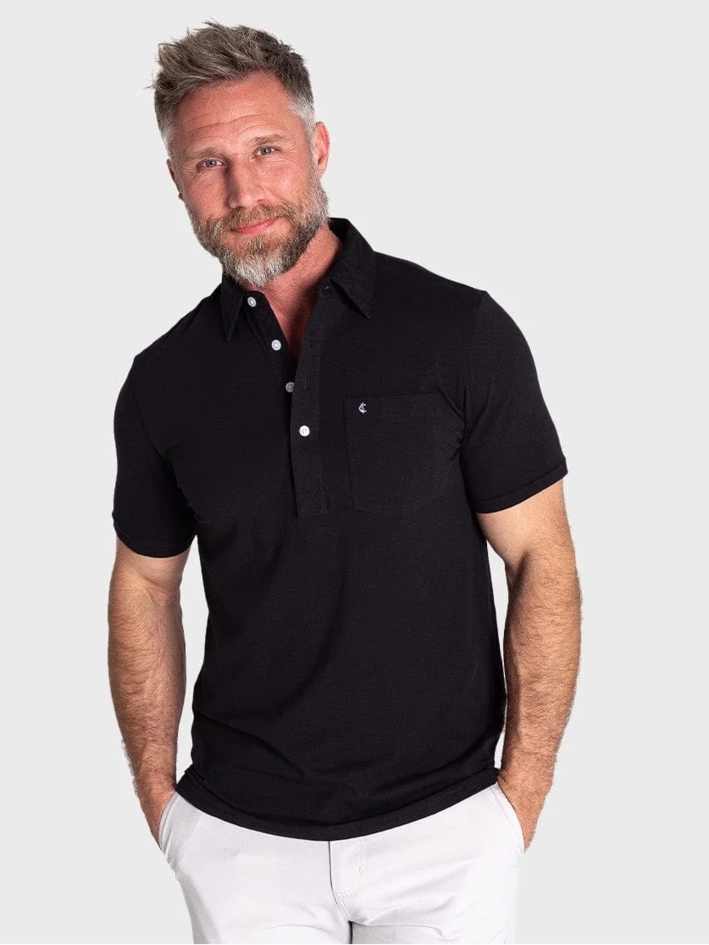 Criquet Top-Shelf Players Black Polo Shirt